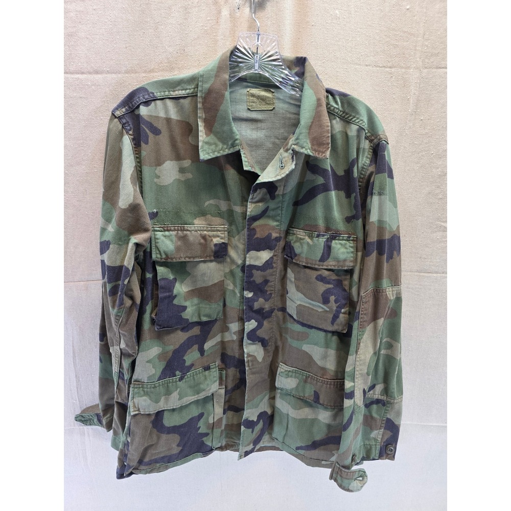 US Military Woodland Camo BDU Field Jacket Small Regular Combat Coat 2302